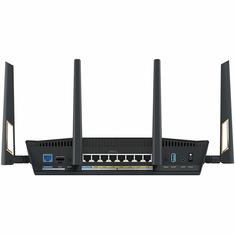 Rear Image for Asus RT-BE88U Wi-Fi 7 IEEE 802.11 a/b/g/n/ac/ax/be Ethernet Wireless Router