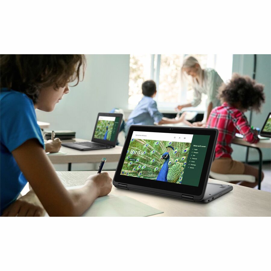 Life-Style Image for Dell Chromebook 3000 3120 11.6" Clamshell Chromebook - HD - 60 Hz - Intel N-Series N100 - 8 GB - 64 GB Flash Memory - English (US) Keyboard - Gray