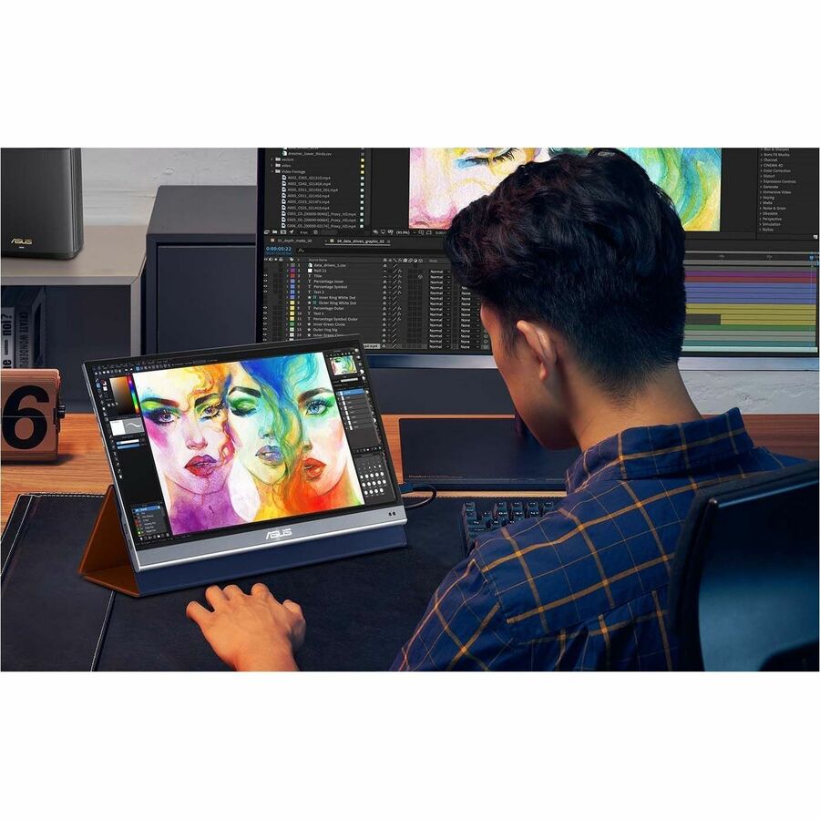 Life-Style Image for Asus ZenScreen MQ16AHE 16" Class Full HD OLED Monitor - 16:9