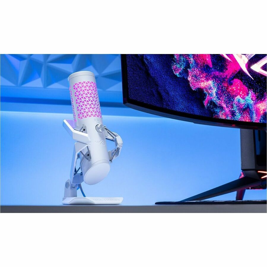 Alternate-Image6 Image for Asus ROG Carnyx Wired Condenser Microphone for Gaming, Vocals, Voice, Recording, Live Streaming, Podcasting, Notebook, Computer - White