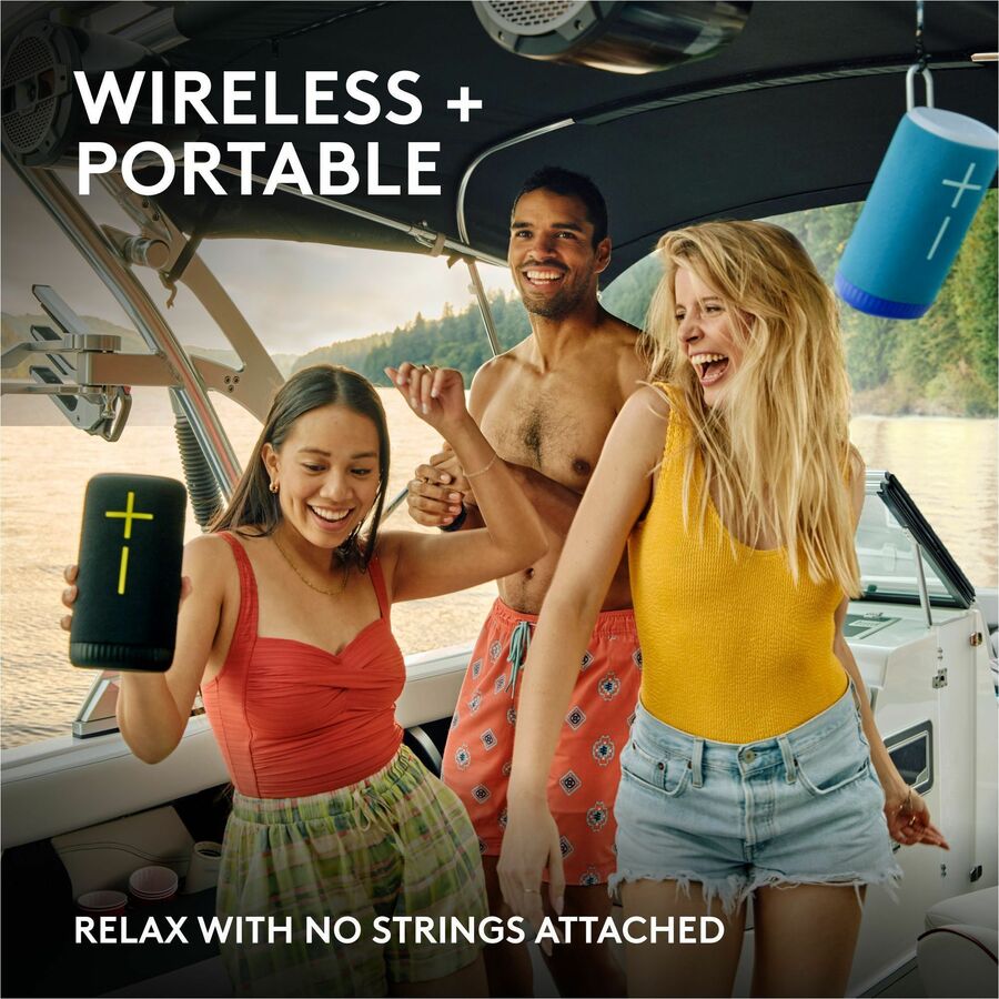 Alternate-Image7 Image for ULTIMATE EARS EVERBOOM Wireless Bluetooth Portable Speaker, Big Bass and Immersive 360-Degree Sound, Floatable Waterproof Speaker IP67, up to 20-Hour Battery and 180 ft (55 m) Range, Black