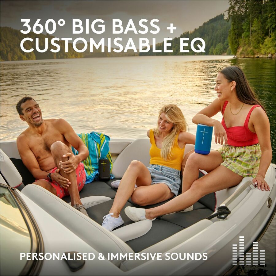 Alternate-Image1 Image for ULTIMATE EARS EVERBOOM Wireless Bluetooth Portable Speaker, Big Bass and Immersive 360-Degree Sound, Floatable Waterproof Speaker IP67, up to 20-Hour Battery and 180 ft (55 m) Range, Black