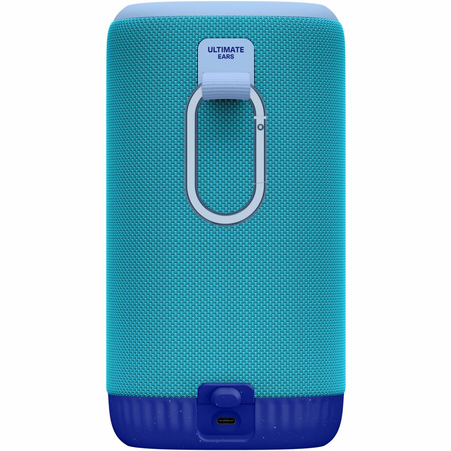 Rear Image for ULTIMATE EARS EVERBOOM Wireless Bluetooth Portable Speaker, Big Bass and Immersive 360-Degree Sound, Floatable Waterproof Speaker IP67, up to 20-Hour Battery and 180 ft (55 m) Range, Blue