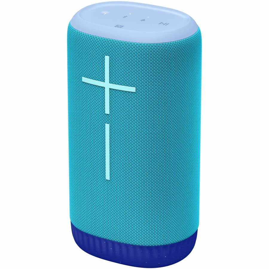 Left Image for ULTIMATE EARS EVERBOOM Wireless Bluetooth Portable Speaker, Big Bass and Immersive 360-Degree Sound, Floatable Waterproof Speaker IP67, up to 20-Hour Battery and 180 ft (55 m) Range, Blue