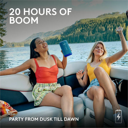 Alternate-Image2 Image for ULTIMATE EARS EVERBOOM Wireless Bluetooth Portable Speaker, Big Bass and Immersive 360-Degree Sound, Floatable Waterproof Speaker IP67, up to 20-Hour Battery and 180 ft (55 m) Range, Blue