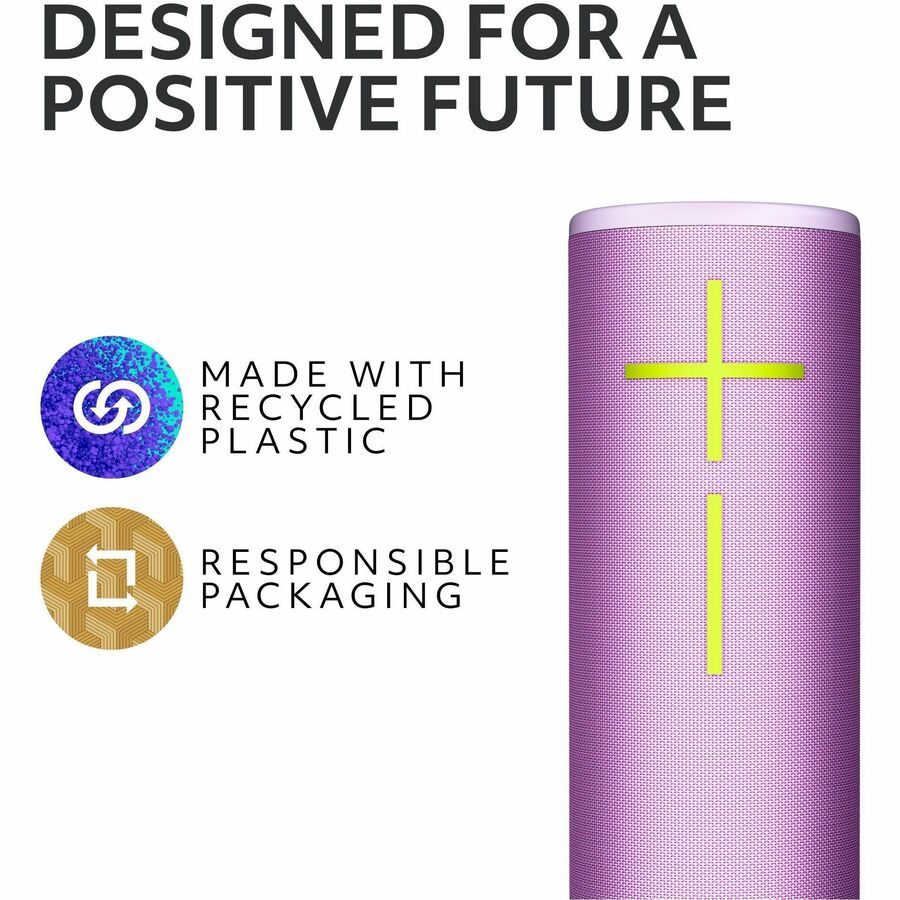 Alternate-Image6 Image for Ultimate Ears BOOM 4 Portable Waterproof Bluetooth Speaker With 360-Degree, Bold, Immersive, Crystal-Clear Sound, Floating Speaker With 15-Hour Battery and 147ft (45m) Range, Lilac