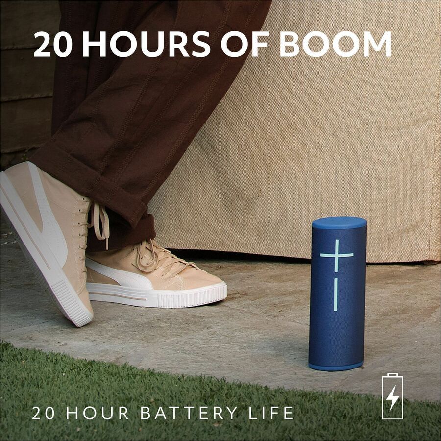 Alternate-Image2 Image for Ultimate Ears MEGABOOM 4 Portable Waterproof Bluetooth Speaker With Powerful 360-Degree Sound and Thundering Bass, Floating Speaker With 20-Hour Battery and 147ft (45m) Range, Black