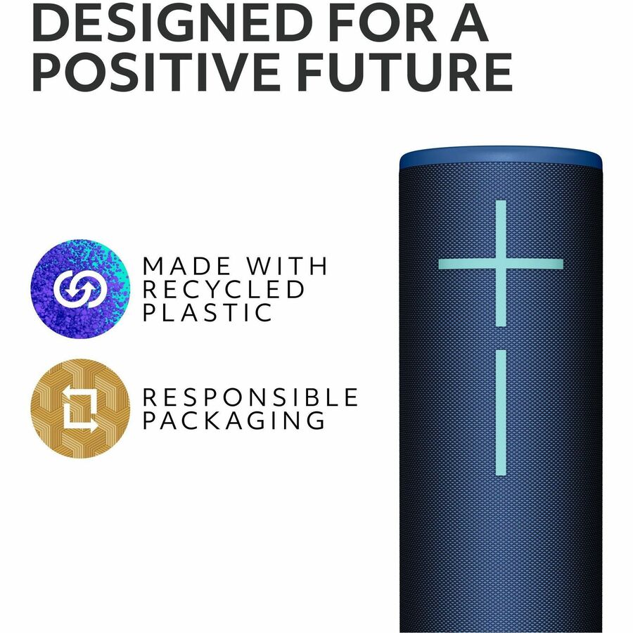 Alternate-Image6 Image for Ultimate Ears BOOM 4 Portable Waterproof Bluetooth Speaker With 360-Degree, Bold, Immersive, Crystal-Clear Sound, Floating Speaker With 15-Hour Battery and 147ft (45m) Range, Blue