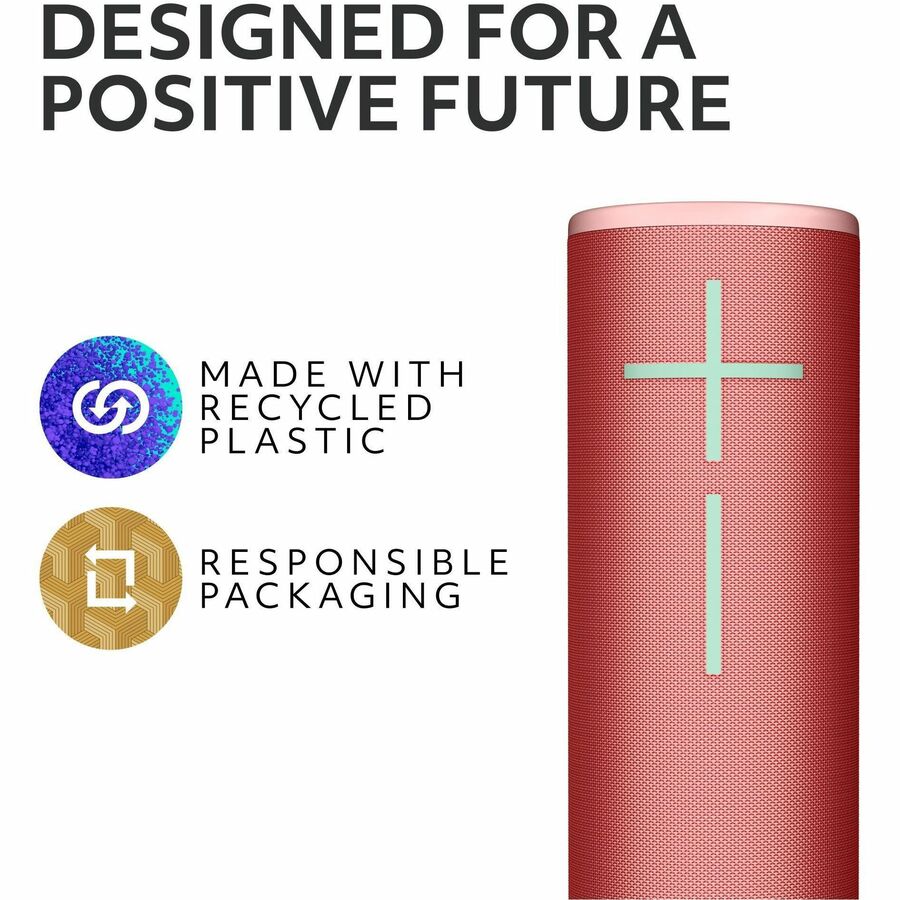 Alternate-Image6 Image for Ultimate Ears BOOM 4 Portable Waterproof Bluetooth Speaker With 360-Degree, Bold, Immersive, Crystal-Clear Sound, Floating Speaker With 15-Hour Battery and 147ft (45m) Range, Red