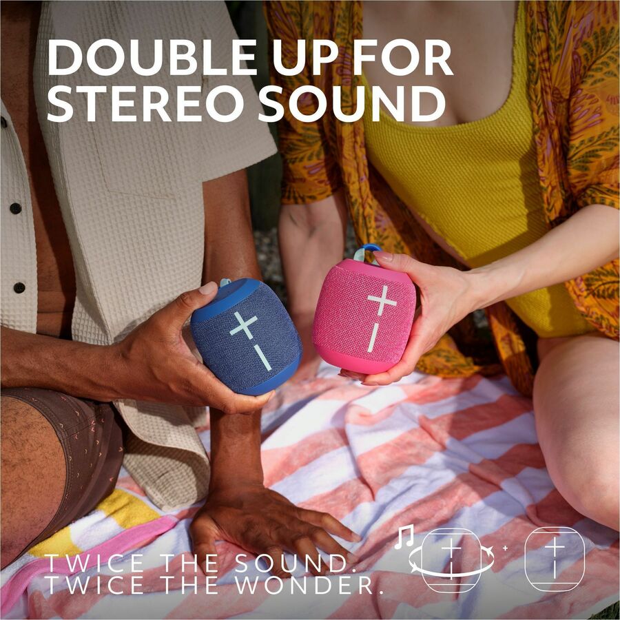 Alternate-Image6 Image for Ultimate Ears WONDERBOOM 4 Portable Waterproof Bluetooth Speaker With Big Bass and 360-Degree Sound, Dustproof Floating Speaker With 131ft (40m) Range, Pink