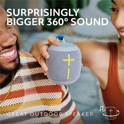Alternate-Image1 Image for Ultimate Ears WONDERBOOM 4 Portable Waterproof Bluetooth Speaker With Big Bass and 360-Degree Sound, Dustproof Floating Speaker With 131ft (40m) Range, Gray