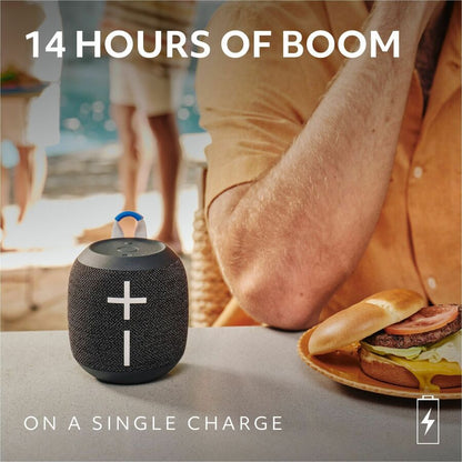 Alternate-Image3 Image for Ultimate Ears WONDERBOOM 4 Portable Waterproof Bluetooth Speaker With Big Bass and 360-Degree Sound, Dustproof Floating Speaker With 131ft (40m) Range, Blue