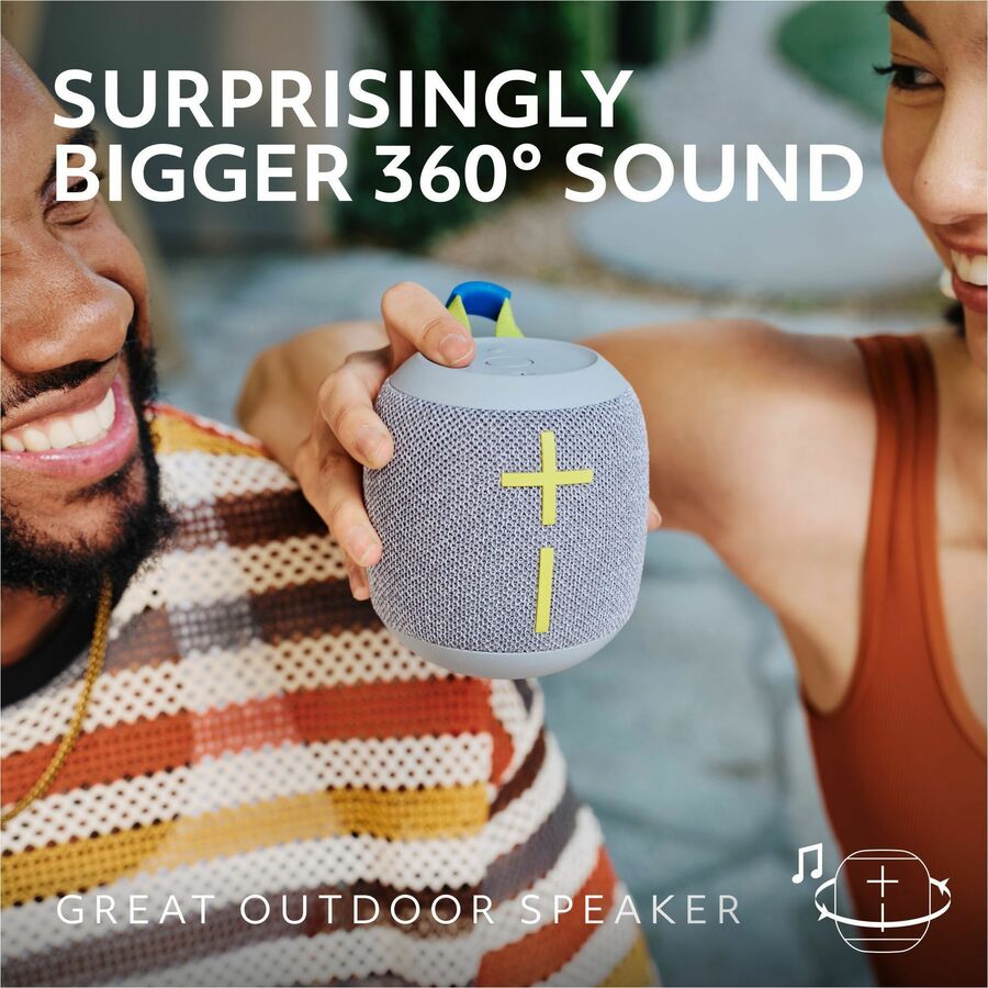 Alternate-Image1 Image for Ultimate Ears WONDERBOOM 4 Portable Waterproof Bluetooth Speaker With Big Bass and 360-Degree Sound, Dustproof Floating Speaker With 131ft (40m) Range, Blue