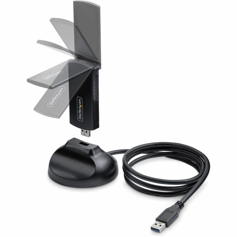 Alternate-Image1 Image for StarTech.com Wi-Fi 6E USB Adapter/Dongle, For Desktop/Laptop PC, Wireless NIC Up To 2402Mbps, WiFi 2.4/5/6GHz Network, 802.11ax