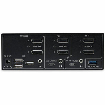 Alternate-Image5 Image for StarTech.com 2-Port Dual-Monitor DisplayPort 1.4 KVM Switch, 8K 60Hz / 4K 144Hz, 2x USB 10Gbps Ports, Hotkey Switching, TAA Compliant