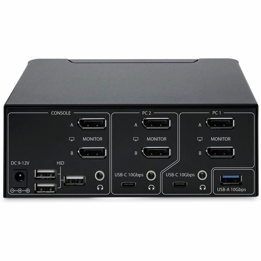 Alternate-Image3 Image for StarTech.com 2-Port Dual-Monitor DisplayPort 1.4 KVM Switch, 8K 60Hz / 4K 144Hz, 2x USB 10Gbps Ports, Hotkey Switching, TAA Compliant