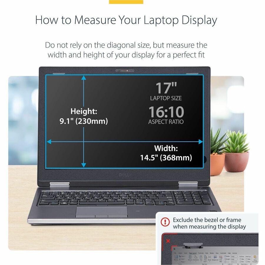 Alternate-Image5 Image for StarTech 17-inch 16:10 Flip-Up Privacy Screen with Touch, Anti-Glare Blue Light Filter, Laptop Monitor Screen Protector
