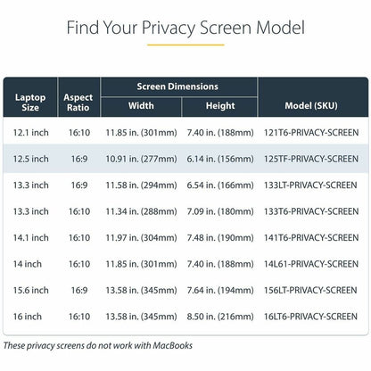 Alternate-Image6 Image for StarTech 12.5-inch 16:9 Flip-Up Privacy Screen with Touch, Anti-Glare Blue Light Filter, Laptop Monitor Screen Protector