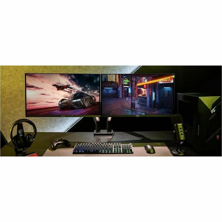 Alternate-Image9 Image for MSI Mounting Arm for Monitor - Matte Black - Horizontal/Vertical