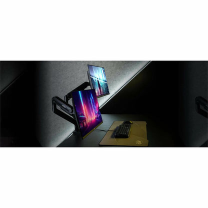 Life-Style Image for MSI Mounting Arm for Monitor - Matte Black - Horizontal/Vertical