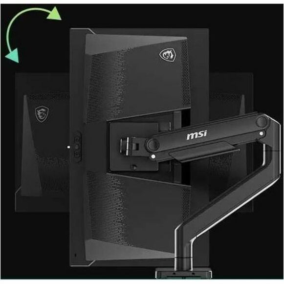 Alternate-Image7 Image for MSI Mounting Arm for Monitor - Matte Black - Horizontal/Vertical