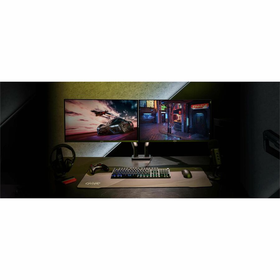 Alternate-Image3 Image for MSI Mounting Arm for Monitor - Matte Black - Horizontal/Vertical