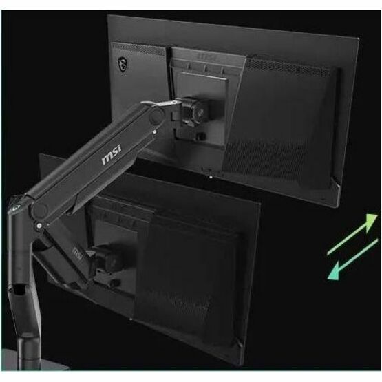 Alternate-Image5 Image for MSI Mounting Arm for Monitor - Matte Black - Horizontal/Vertical