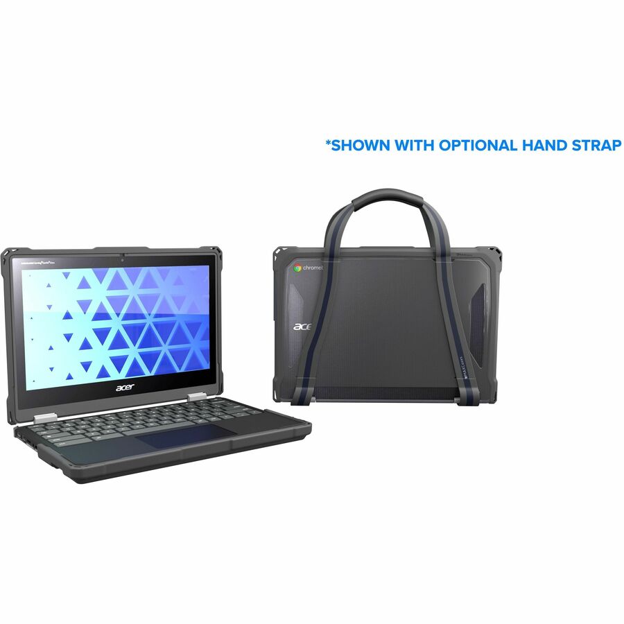 Alternate-Image7 Image for MAXCases Extreme Shell-F for Acer R756TN (Spin 511) & R753T/R753TN & R722T (Spin 311) Chromebook 11.6" (Gray/Clear)