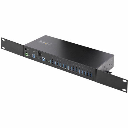 Alternate-Image6 Image for StarTech 16-Port Industrial USB 5Gbps Hub with Power Adapter, Mountable, Terminal Block Power, USB Charging, Dual-Host Hub/Switch, TAA