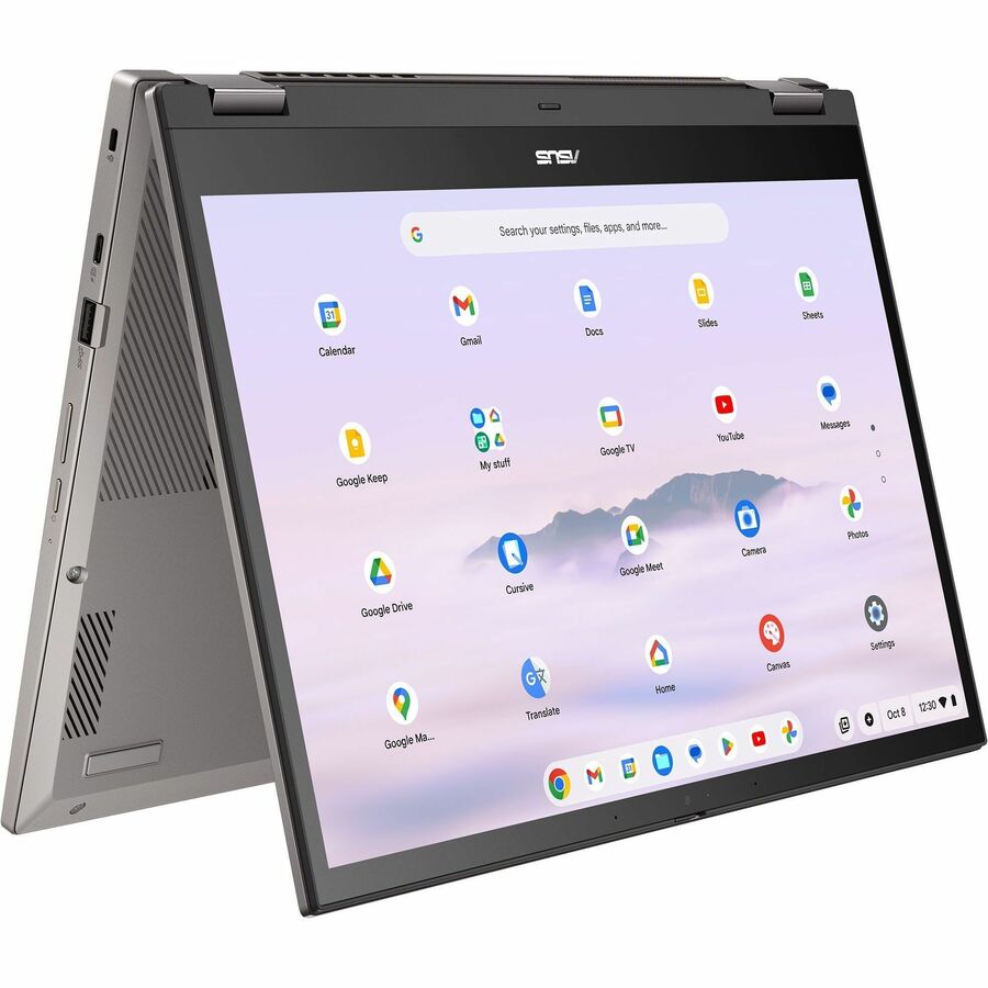 Alternate-Image1 Image for Asus Chromebook CM34 Flip CM3401 CM3401FFA-YZ388T-S 14" Touchscreen Convertible 2 in 1 Chromebook - WUXGA - AMD Ryzen 3 7320C - 8 GB - 128 GB SSD - Zinc