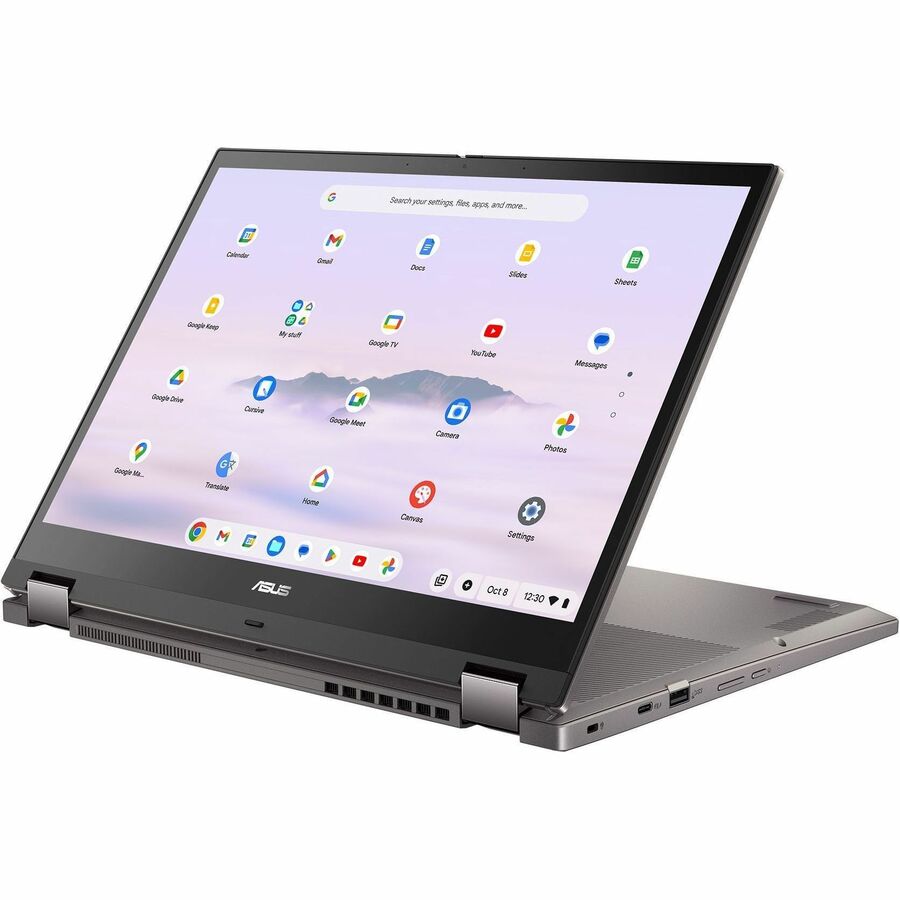 Alternate-Image2 Image for Asus Chromebook CM34 Flip CM3401 CM3401FFA-YZ388T-S 14" Touchscreen Convertible 2 in 1 Chromebook - WUXGA - AMD Ryzen 3 7320C - 8 GB - 128 GB SSD - Zinc