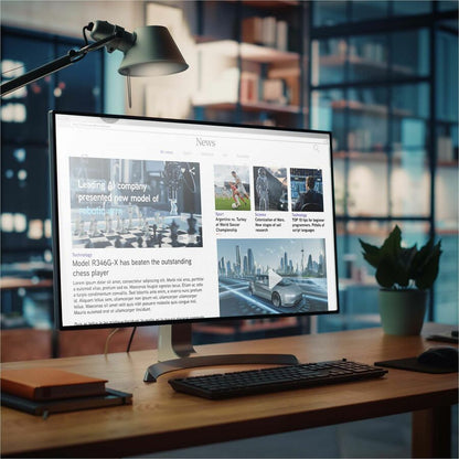 Life-Style Image for StarTech.com 24-inch 16:10 Anti-Blue Light Filter, BlueLight Screen Filter for 24in Computer Monitor, Reduces Eye Strain, TAA Compliant