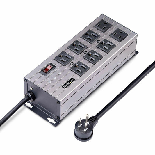 Main Image for StarTech.com 8-Outlet Industrial Power Strip 125V/15A, EMI/RFI Isolation, Surge Protection, Mountable PDU, 12ft NEMA 5-15P Cord, UL Listed