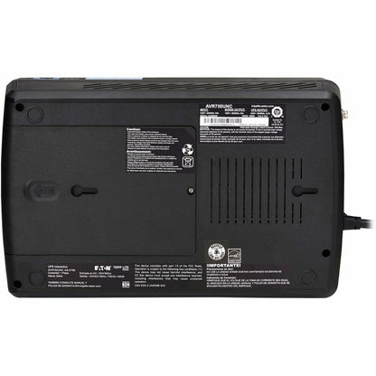 Bottom Image for Eaton Tripp Lite Series 750VA 450W 120V Line-Interactive Cloud-Connected UPS with Remote Monitoring, 12 NEMA 5-15R Outlets (6 Surge + 6 Surge and Battery Backup), 5-15P Plug, Desktop