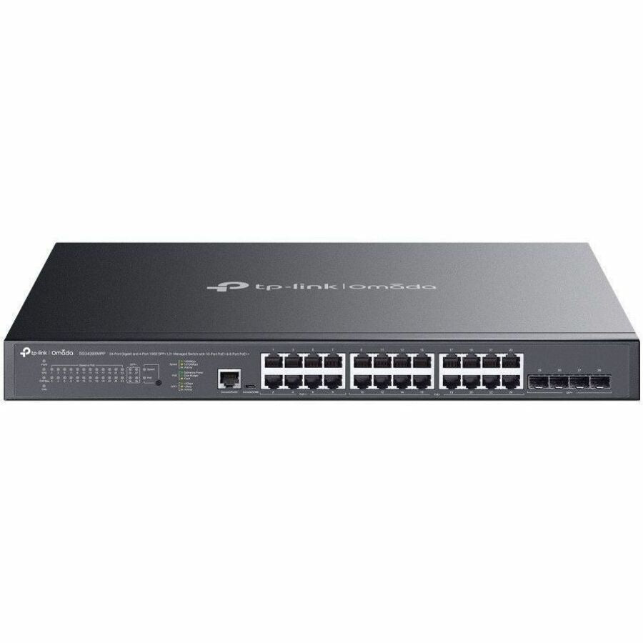 Main Image for TP-Link 24-Port Gigabit and 4-Port 10GE SFP+ L2+ Managed Switch with 16-Port PoE+ & 8-Port PoE++