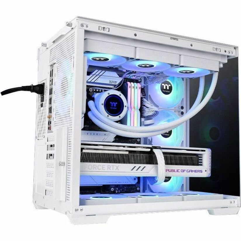 Alternate-Image3 Image for Thermaltake View 380 TG ARGB Snow Mid Tower Chassis