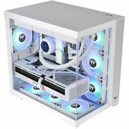 Alternate-Image2 Image for Thermaltake View 380 TG ARGB Snow Mid Tower Chassis