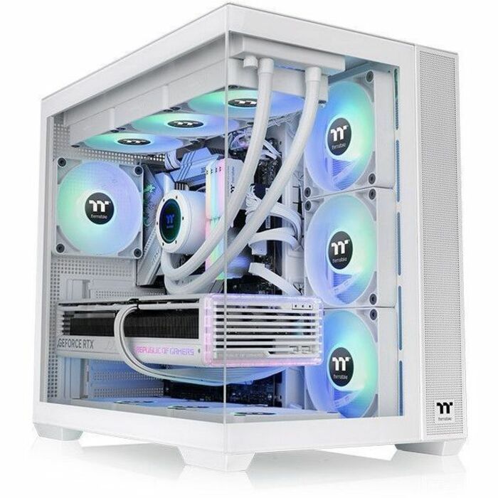 Alternate-Image7 Image for Thermaltake View 380 TG ARGB Snow Mid Tower Chassis