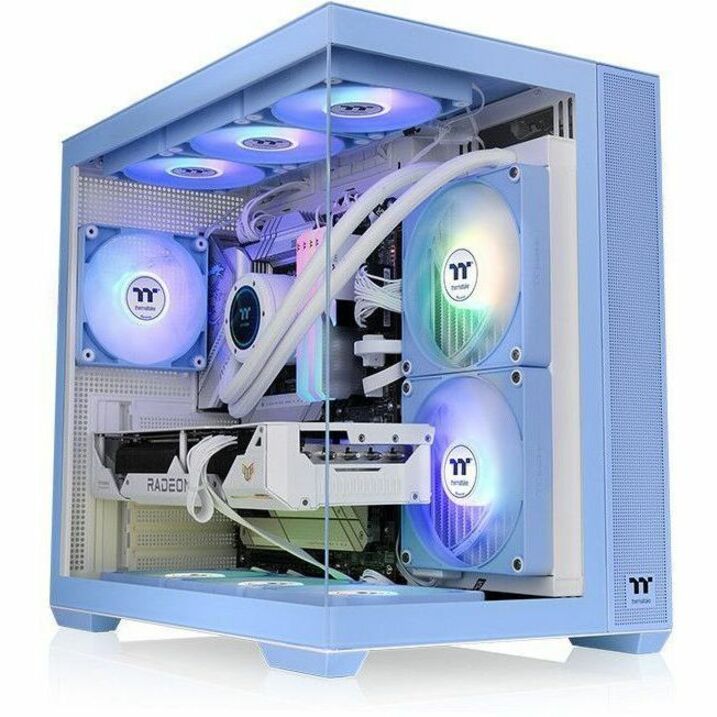 Alternate-Image1 Image for Thermaltake View 380 TG ARGB Hydrangea Blue Mid Tower Chassis