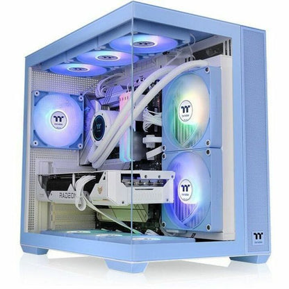 Alternate-Image1 Image for Thermaltake View 380 TG ARGB Hydrangea Blue Mid Tower Chassis