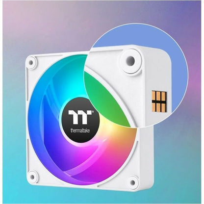 Alternate-Image6 Image for Thermaltake CT120 EX Reverse ARGB Sync PC Cooling Fan White (3-Fan Pack) - 3 Pack