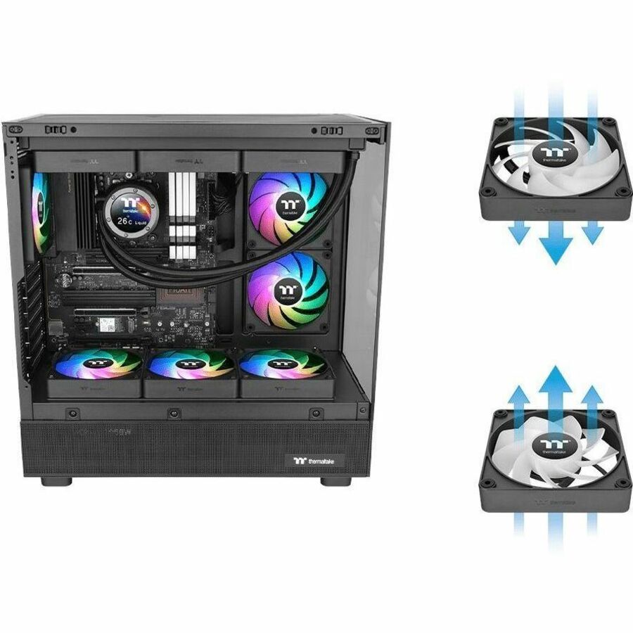 Alternate-Image10 Image for Thermaltake CT120 EX Reverse ARGB Sync PC Cooling Fan (3-Fan Pack) - 3 Pack