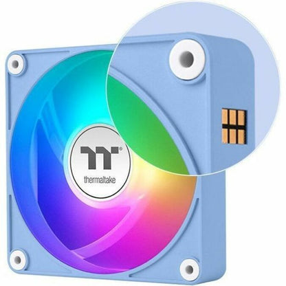 Alternate-Image7 Image for Thermaltake CT120 EX Reverse ARGB Sync PC Cooling Fan Hydrangea Blue (3-Fan Pack) - 3 Pack