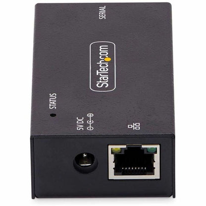 Front Image for StarTech.com 1-Port Serial to Ethernet Adapter, IP Serial Device Server For Remote RS232 Devices, Wall/DIN Rail Mount, LAN To DB9 Converter