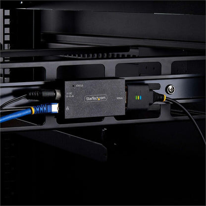 Life-Style Image for StarTech.com 1-Port Serial to Ethernet Adapter, IP Serial Device Server For Remote RS232 Devices, Wall/DIN Rail Mount, LAN To DB9 Converter