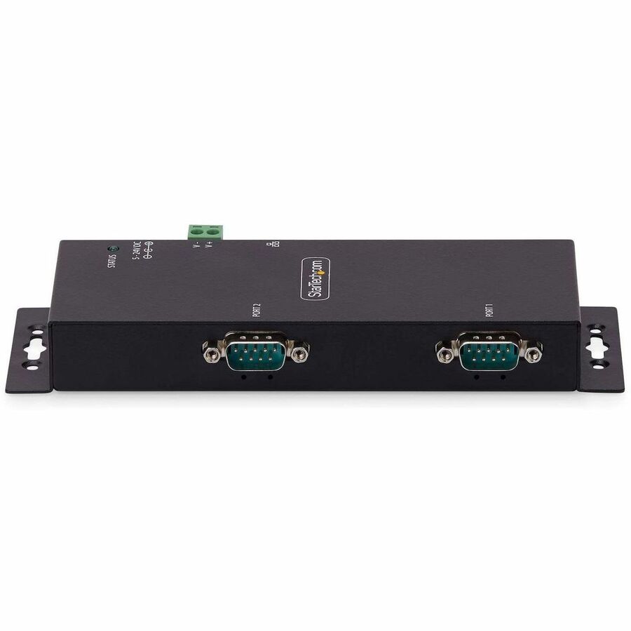 Alternate-Image2 Image for StarTech.com 2-Port Serial to Ethernet Adapter, IP Serial Device Server For Remote RS232 Devices, Wall/DIN Rail Mount, LAN To DB9 Converter