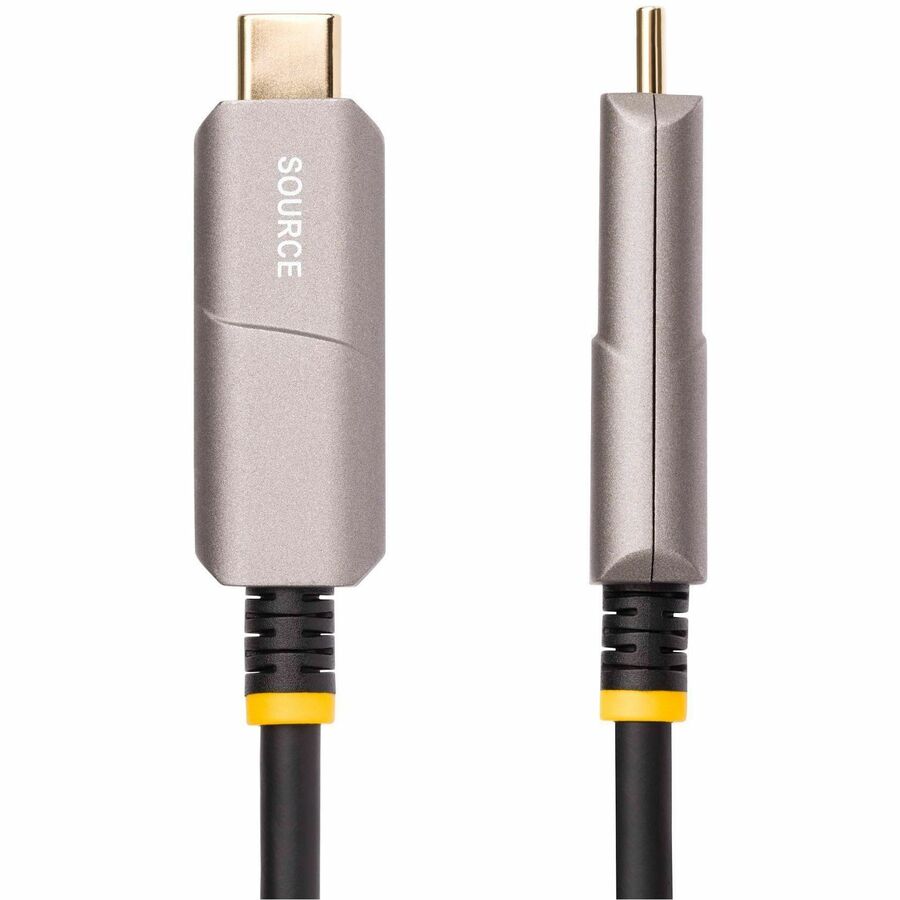 Alternate-Image1 Image for StarTech.com 30ft (9.15m) USB-C to HDMI 2.0 Active Optical Cable (AOC), 4K 60Hz, USB Type-C to HDMI Adapter Cable, CL3 Rated