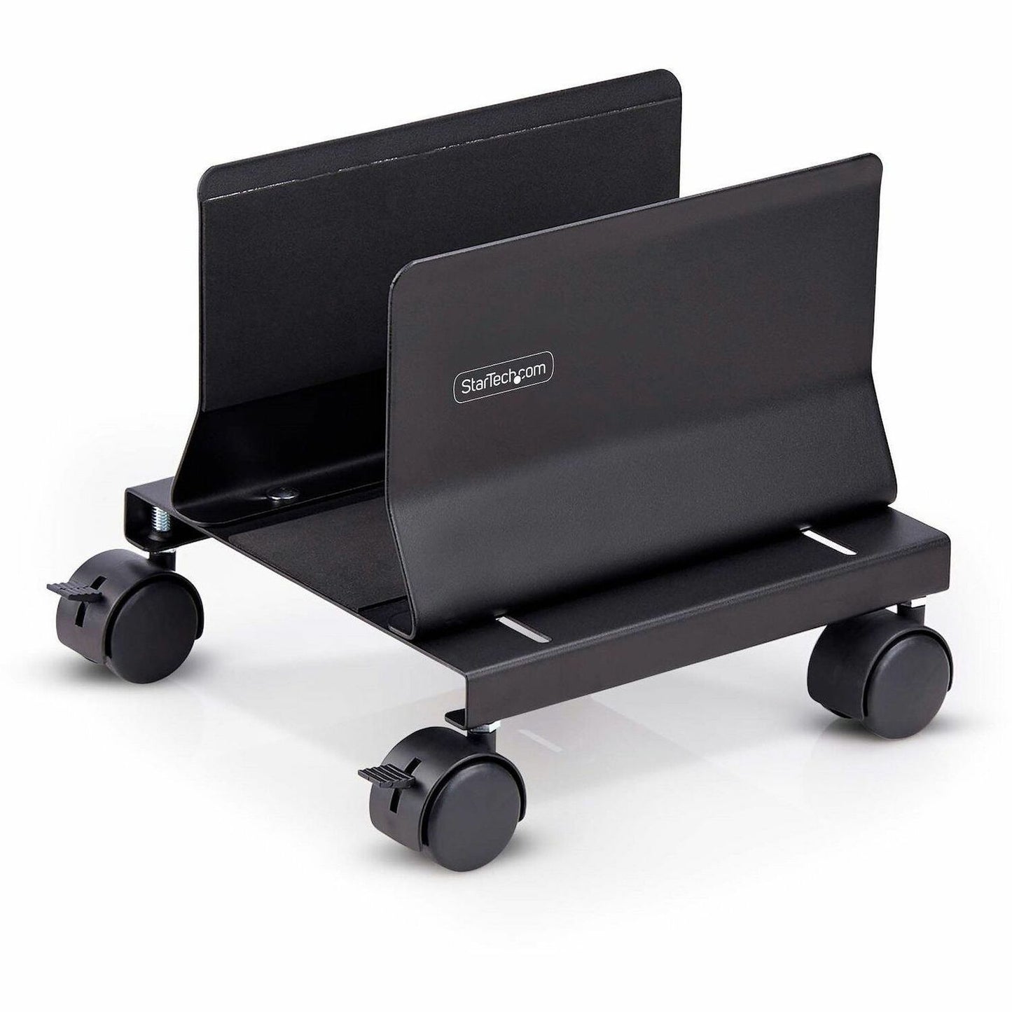 Main Image for StarTech.com Computer Tower Cart, Rolling CPU Caddy on Wheels, Max 46.3lb/21kg, Adjustable PC Case Mount, Floor Stand Dolly, Steel, TAA