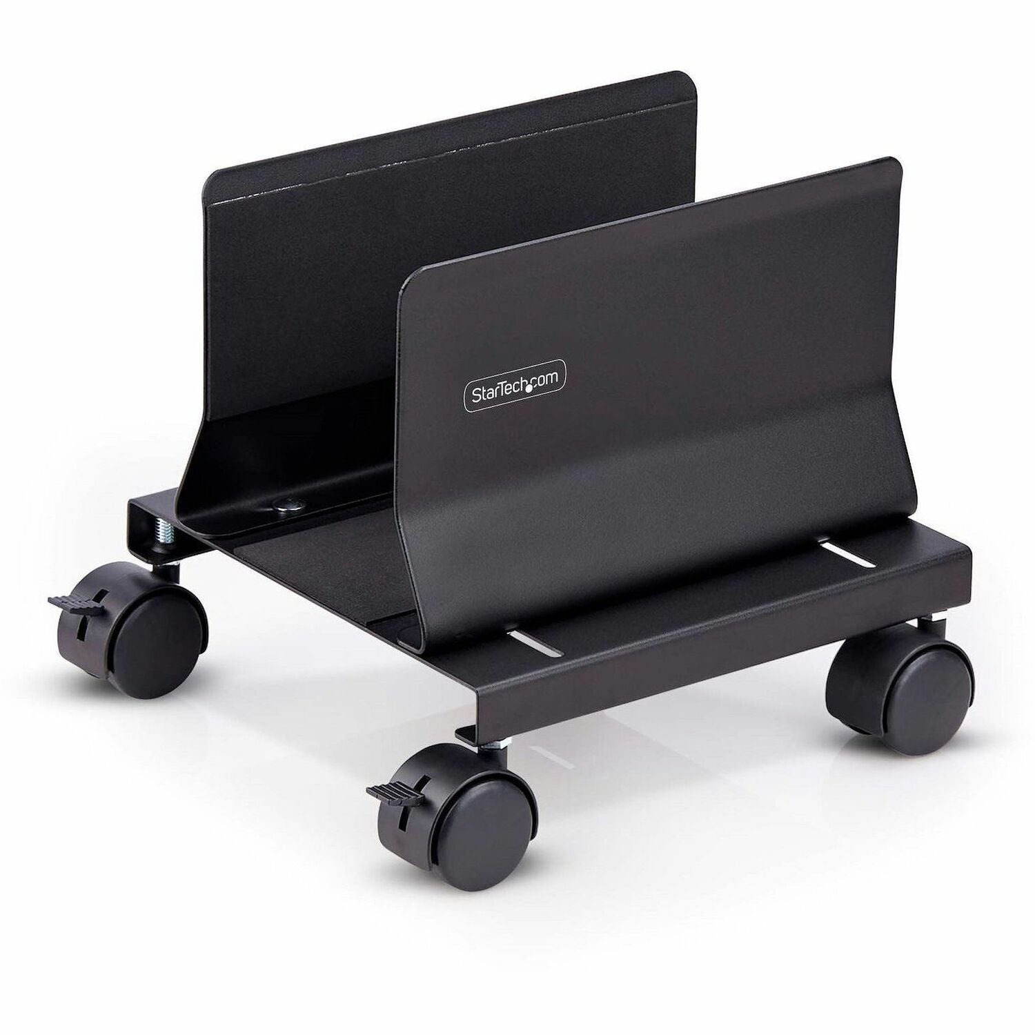 Main Image for StarTech.com Computer Tower Cart, Rolling CPU Caddy on Wheels, Max 46.3lb/21kg, Adjustable PC Case Mount, Floor Stand Dolly, Steel, TAA