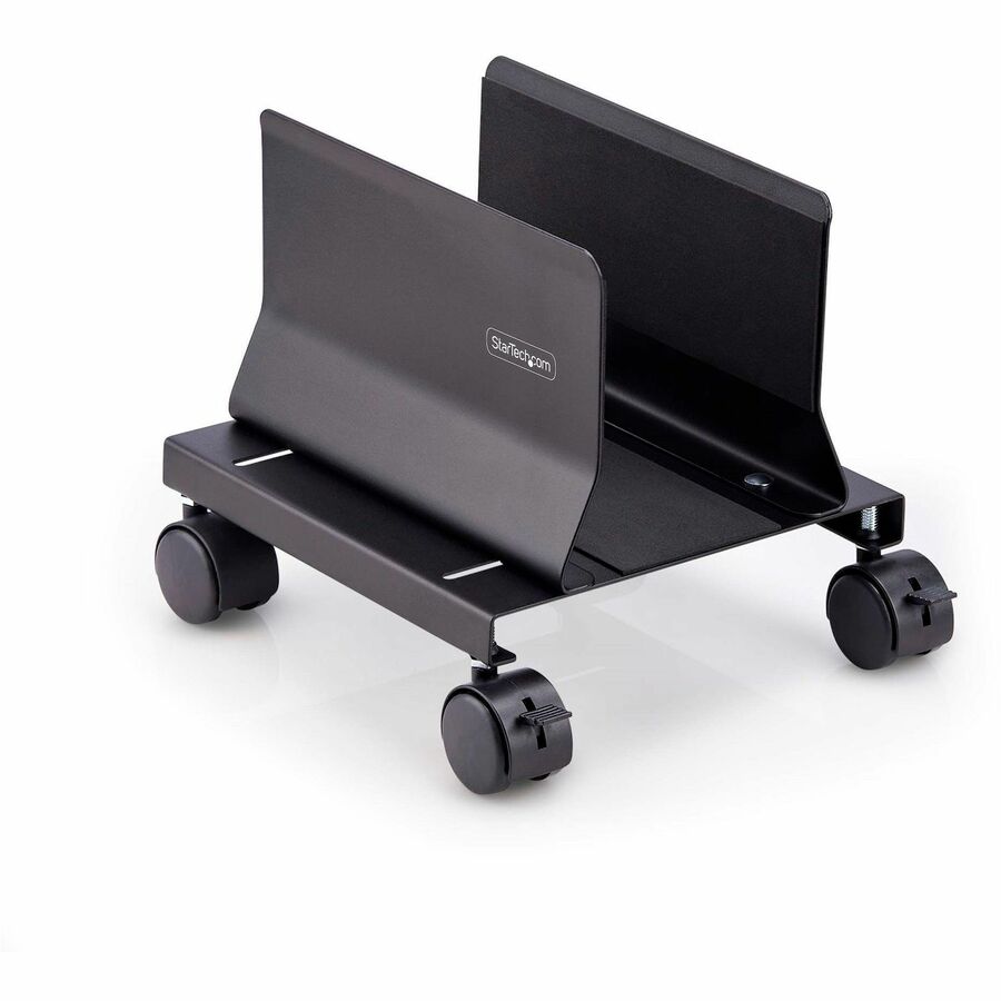 Right Image for StarTech.com Computer Tower Cart, Rolling CPU Caddy on Wheels, Max 46.3lb/21kg, Adjustable PC Case Mount, Floor Stand Dolly, Steel, TAA